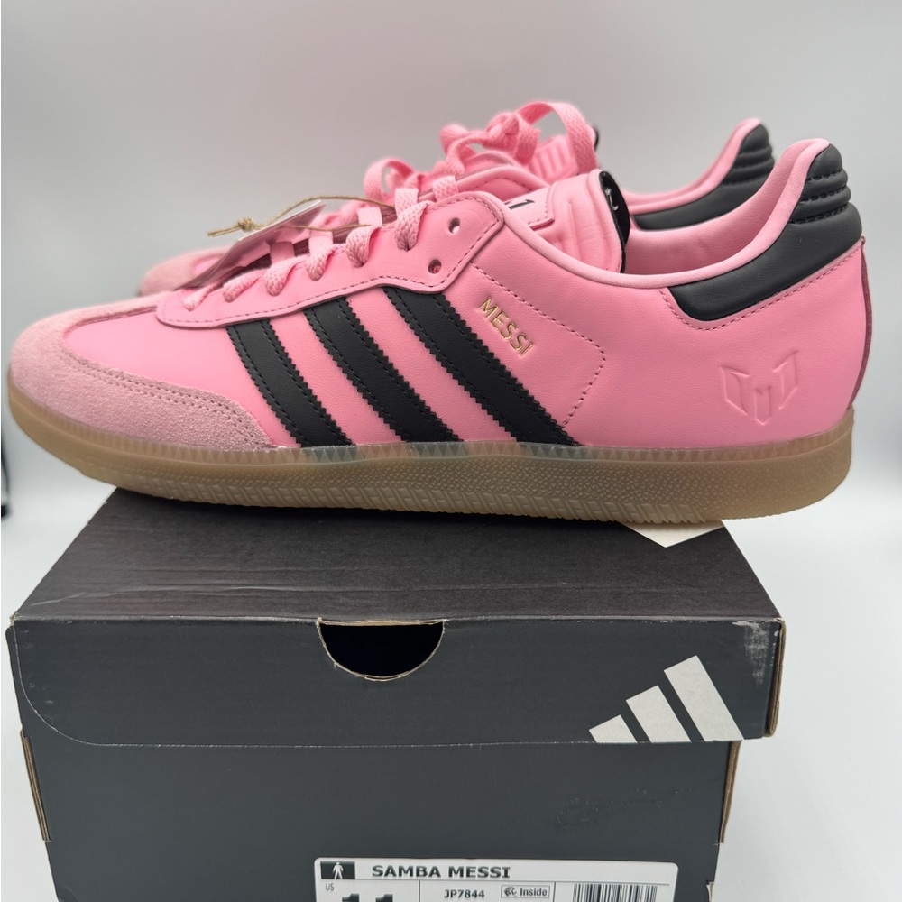Adidas Samba Messi Pink and Black Men’s 11 new in box - Picture 2 of 8